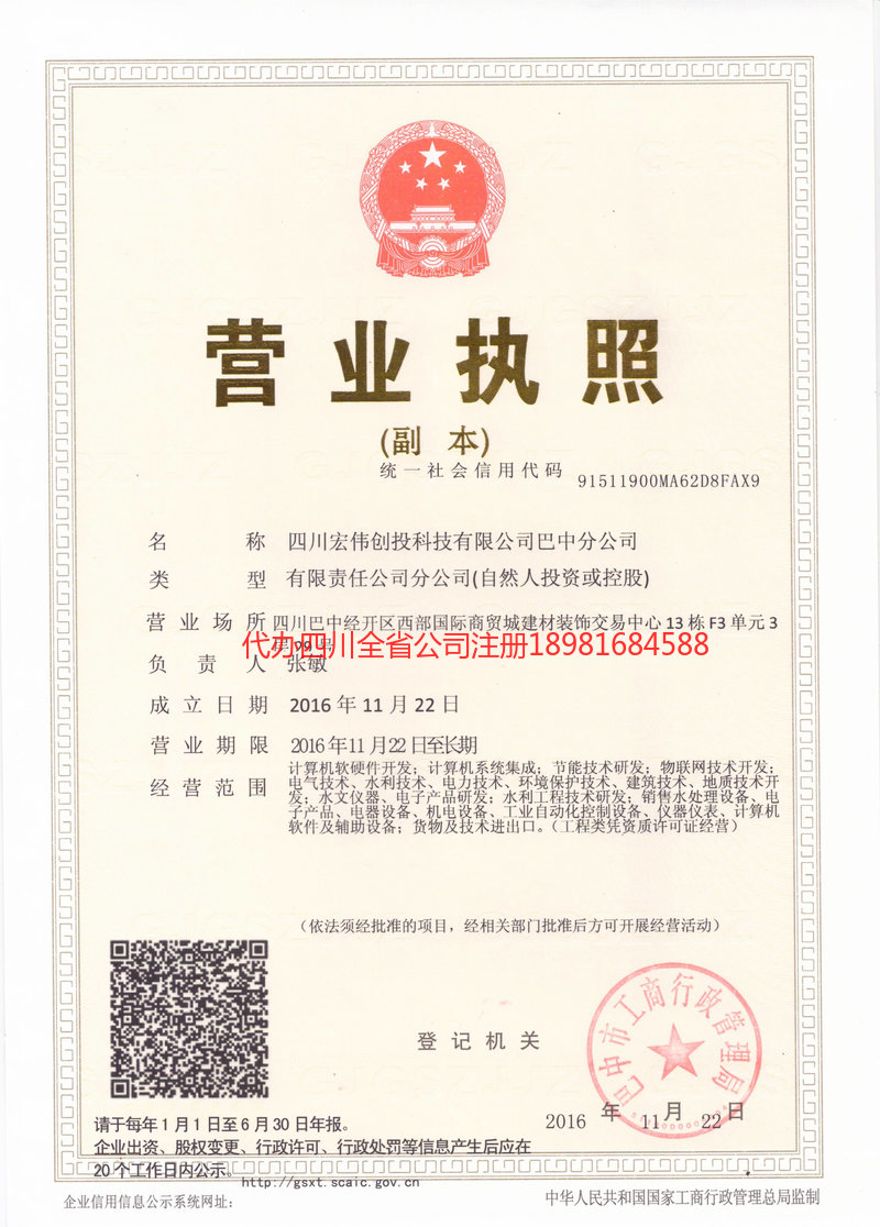 大理市大理市宏伟创投科技有限公司